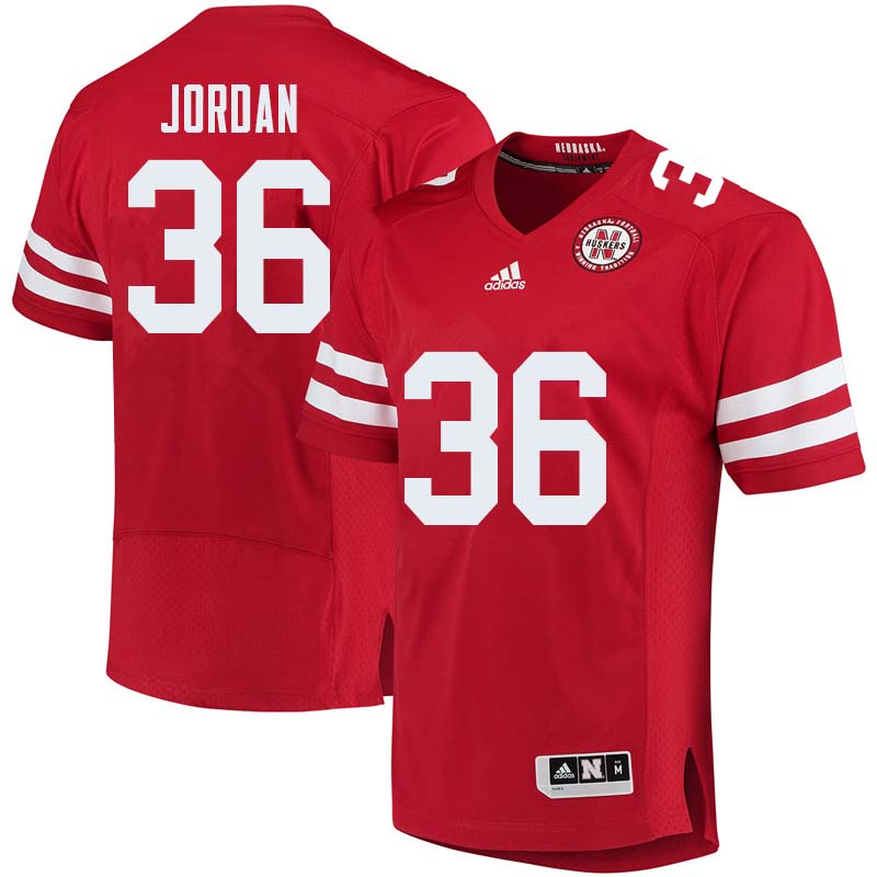 Men #36 Spencer Jordan Nebraska Cornhuskers College Football Jerseys Sale-Red